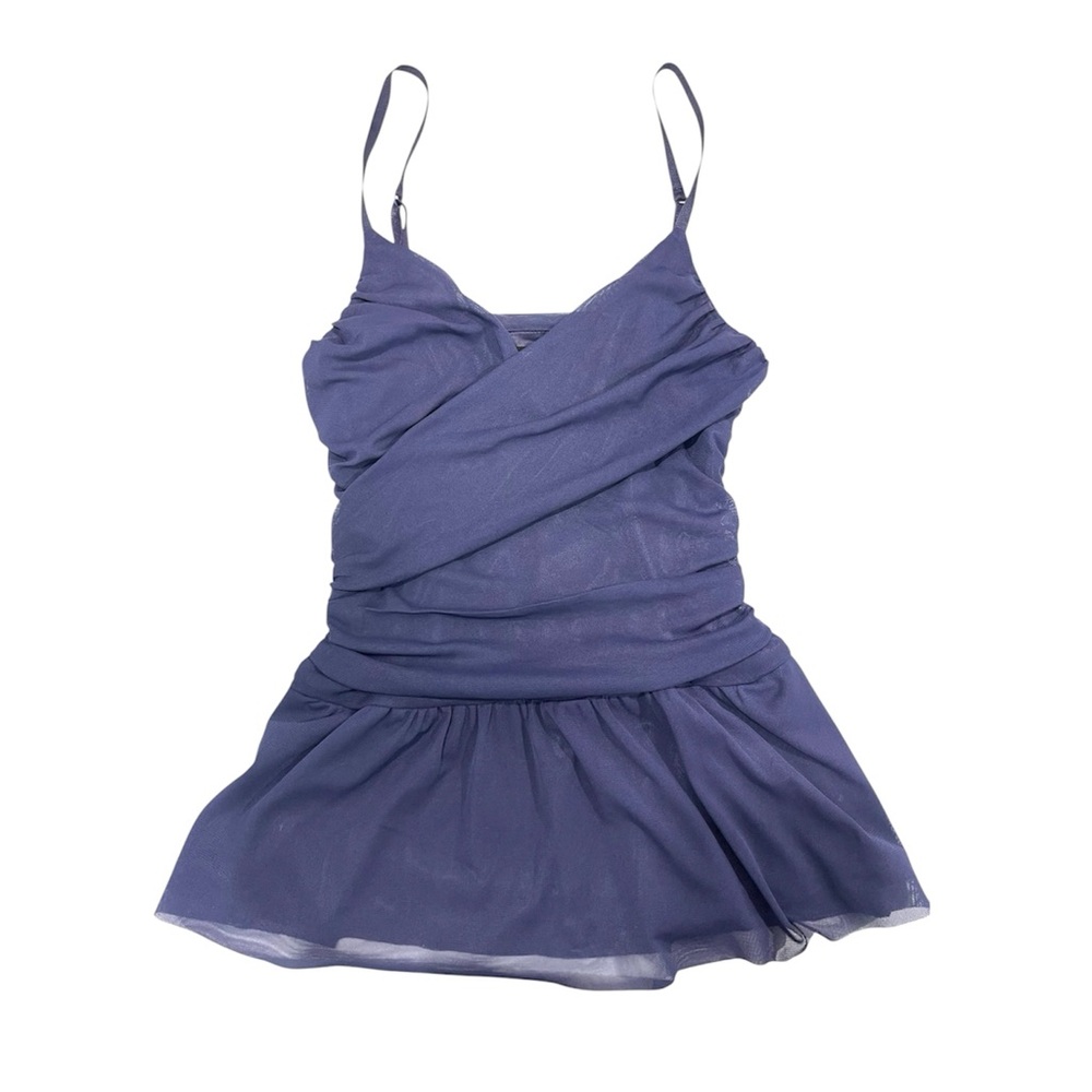Express Purple Y2k 90s Ruched Babydoll Empire Waist Tank Top XS Whimsigoth Fairy - Picture 6 of 9